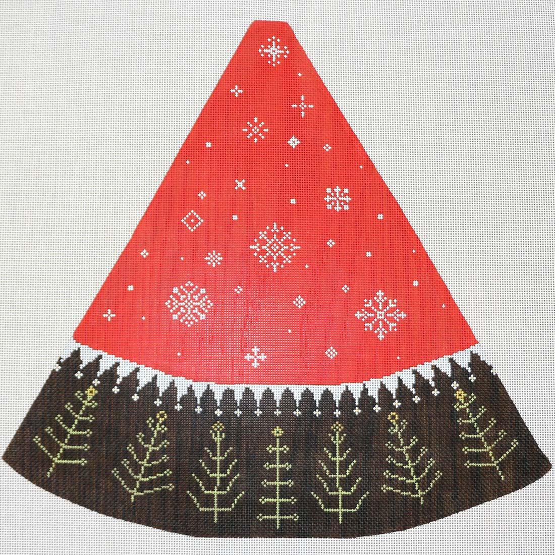 Folk Art Snowflake Pillar Tree