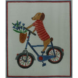 Pup on Blue Bicycle