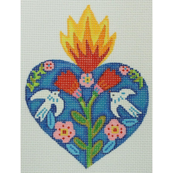 Milagro Heart, Red Flowers