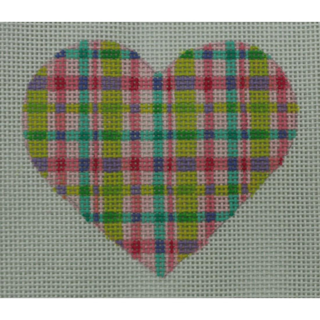 Madras Plaid Heart