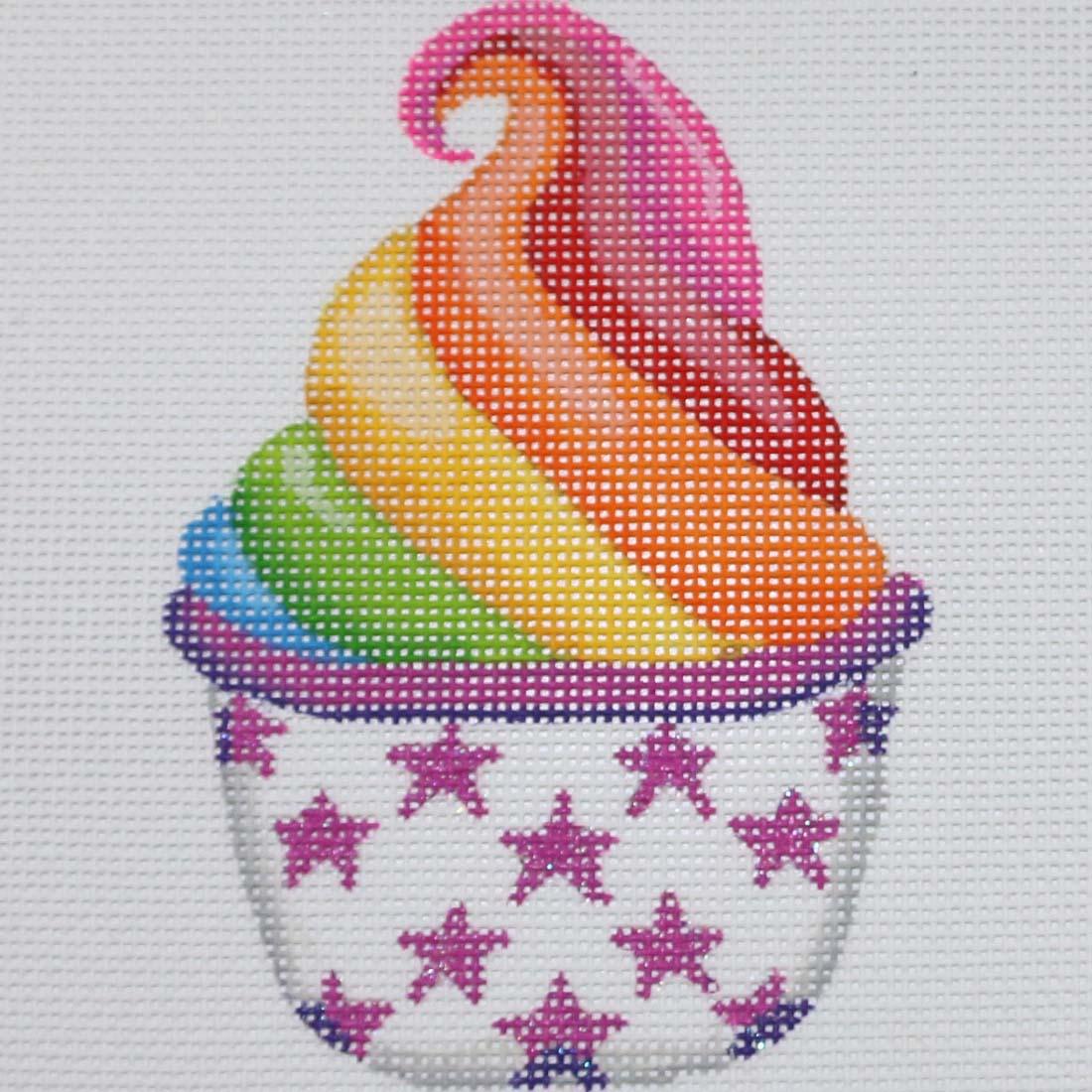 Rainbow Swirl Soft Serve/Stars