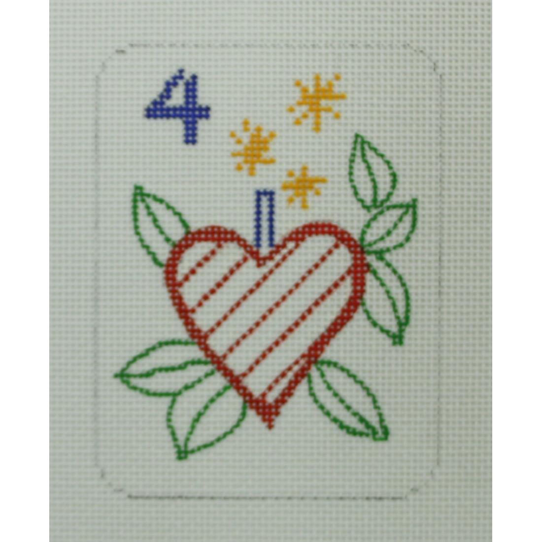 Heart w/ Leaves Tile