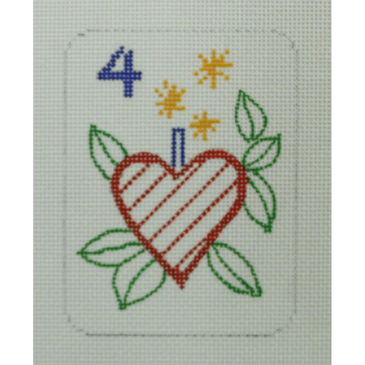 Heart w/ Leaves Tile