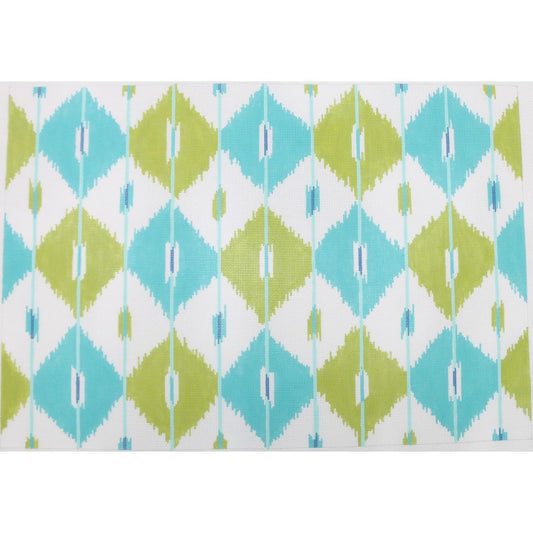 Aqua/Lime IKAT Diamonds