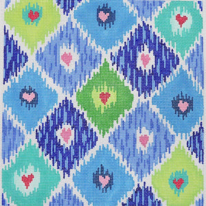 Ikat Diamonds w/ Hearts