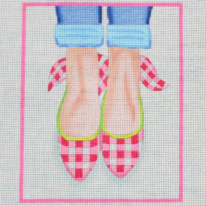 Gingham Wedes w/ Bows