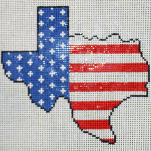 American Flag in Texas Shape