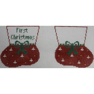 First Christmas Booties Red/Green