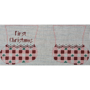 Pink Gingham First Christmas