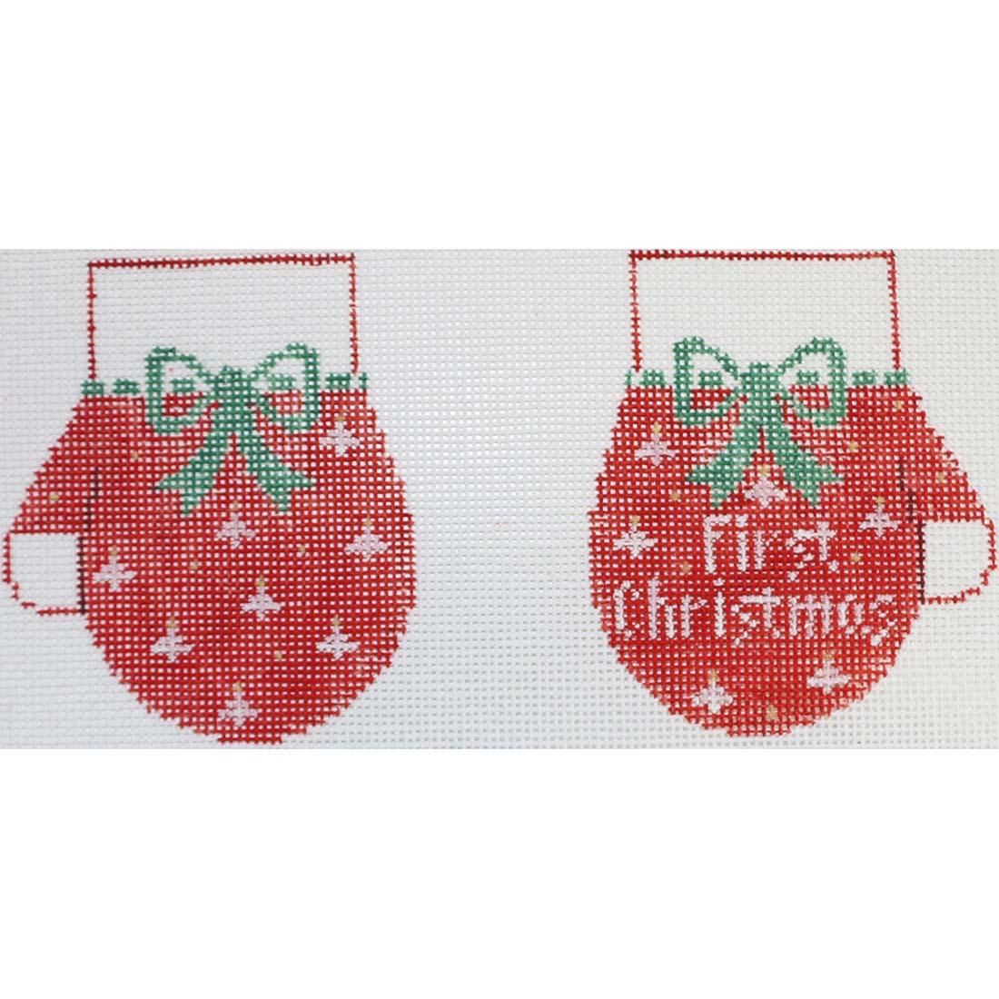 Red First Christmas Mittens