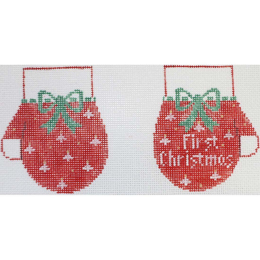 Red First Christmas Mittens