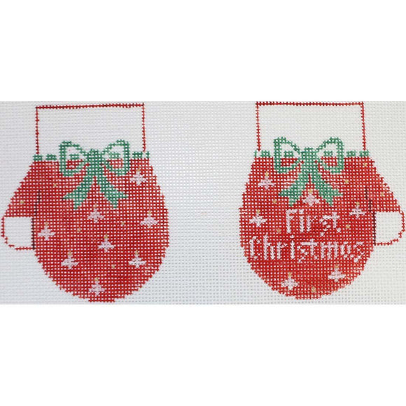 Red First Christmas Mittens