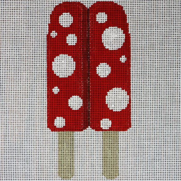 Polka Dot/Red Double Popsicle