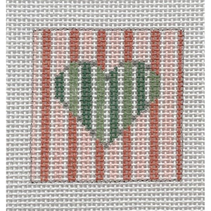Green Heart-Melon Stripes