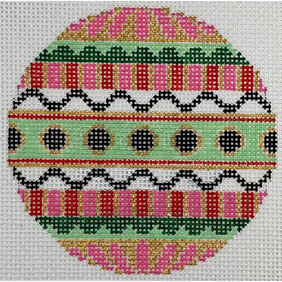 Black Circles/Green Stripe – Pocket Full of Stitches