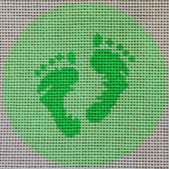 Green Baby Foot Prints