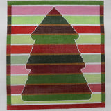 Striped Holiday Tree w/Buttons