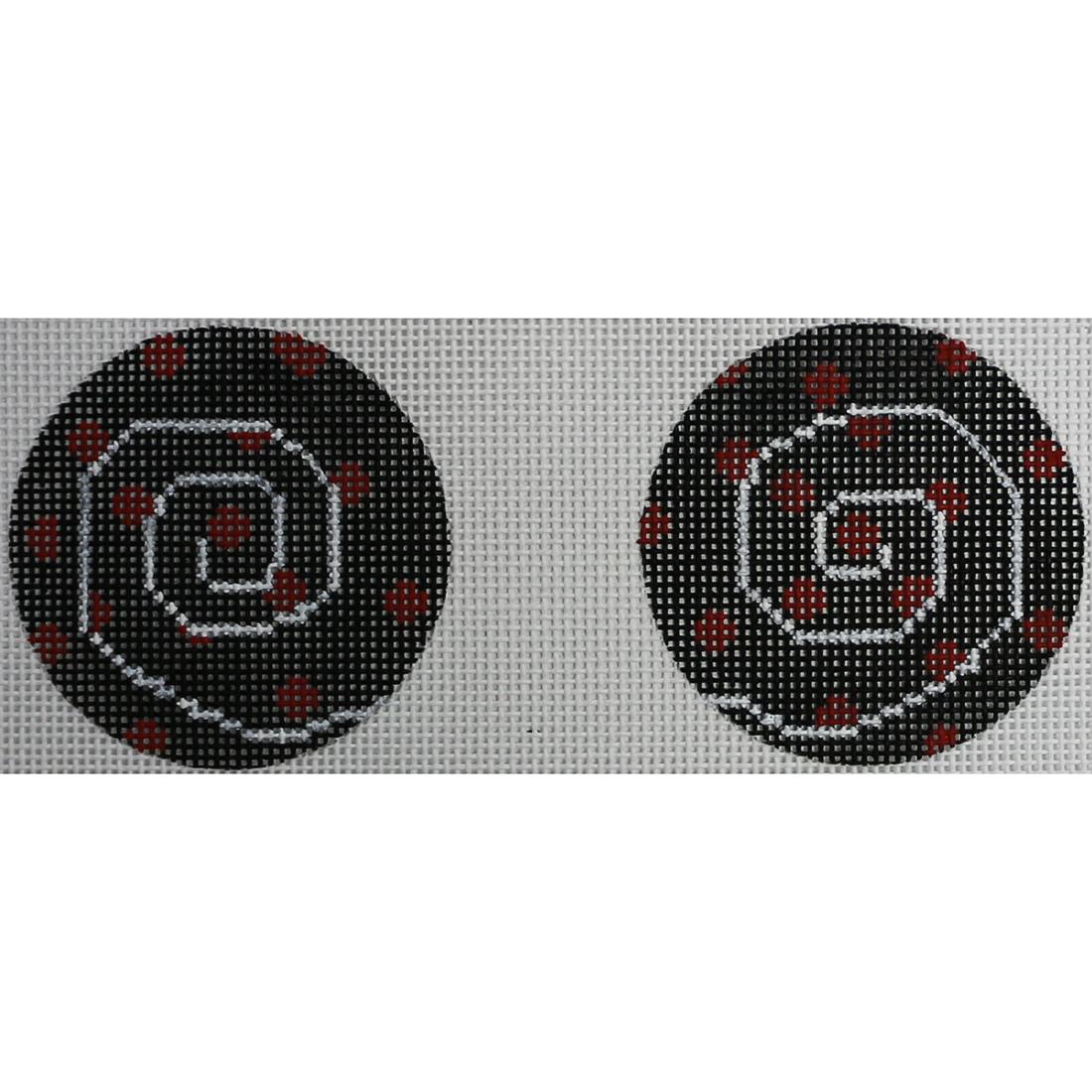 Black w/ Orange Dots Lollipop