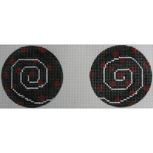 Black w/ Orange Dots Lollipop