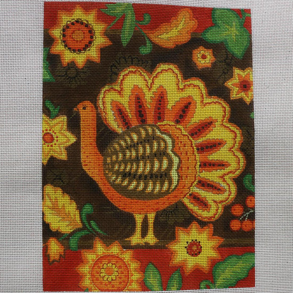 Folk Art Turkey with stitch guide