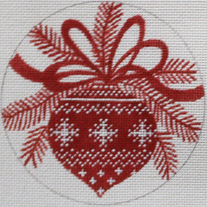 Red Ornament Round