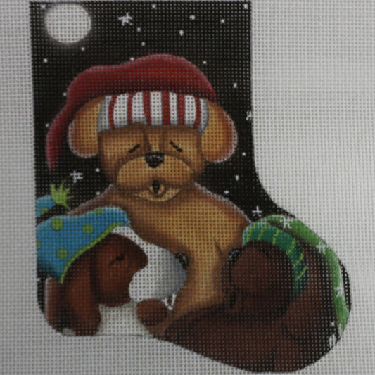 Dog with Bears Mini Sock