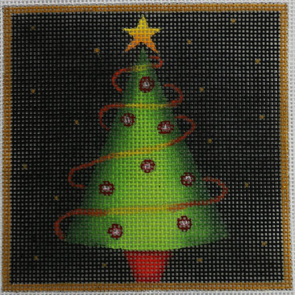 Tree with Garland & Dots