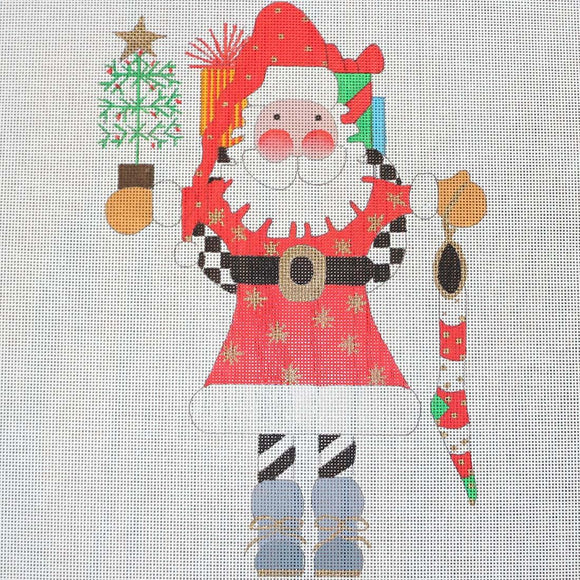 Santa w/ Tree & Stocking