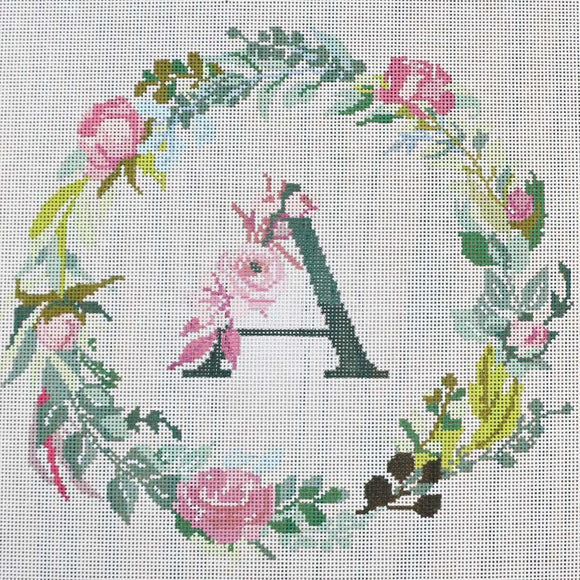 Floral Initial A