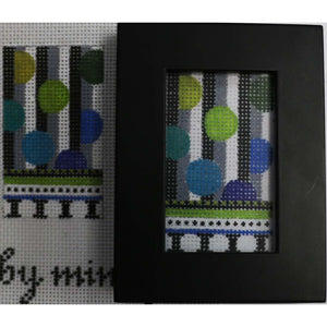 Abstract Mini in Greens with frame