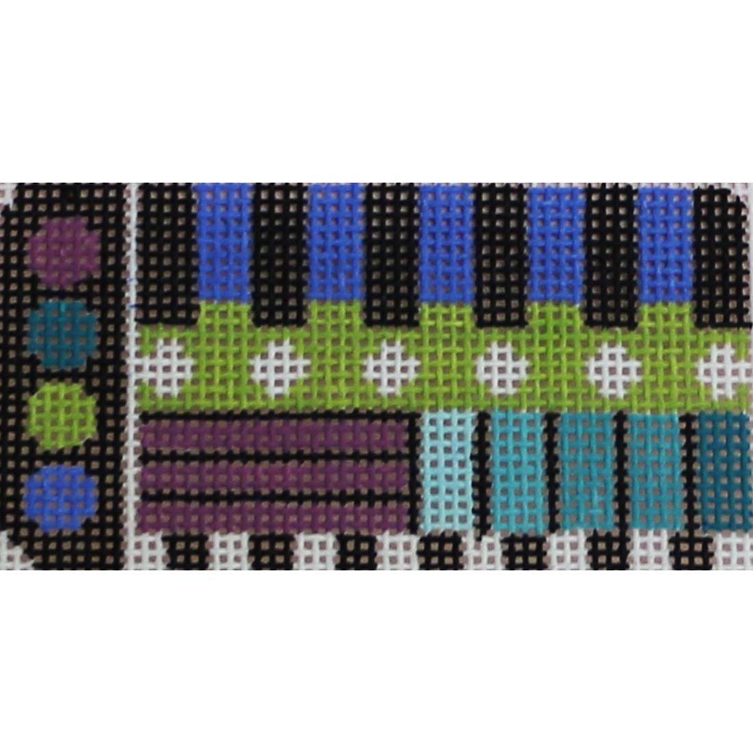 Purple/Aqua/Blue/ Black Geo