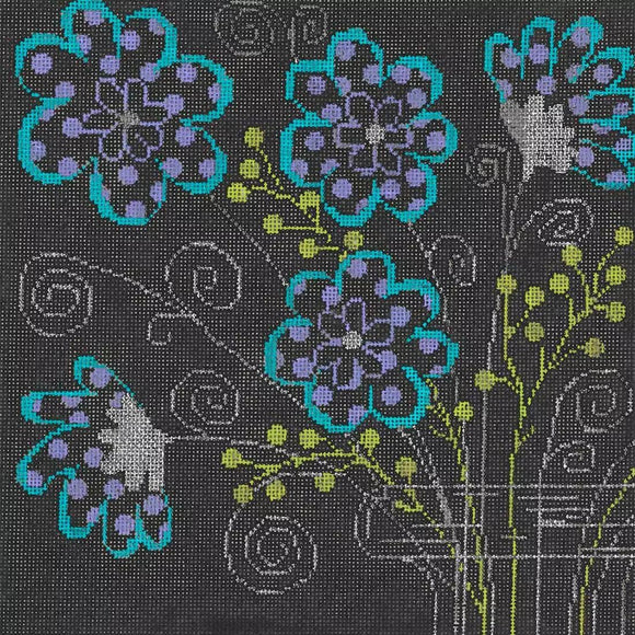 Polka Dots & Swirls Floral