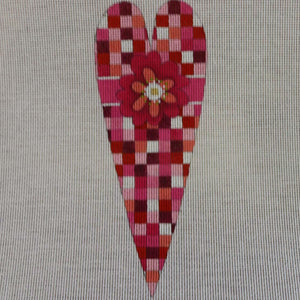 Checkered Heart w/ Flower