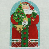 Holly Heart Dome Santa
