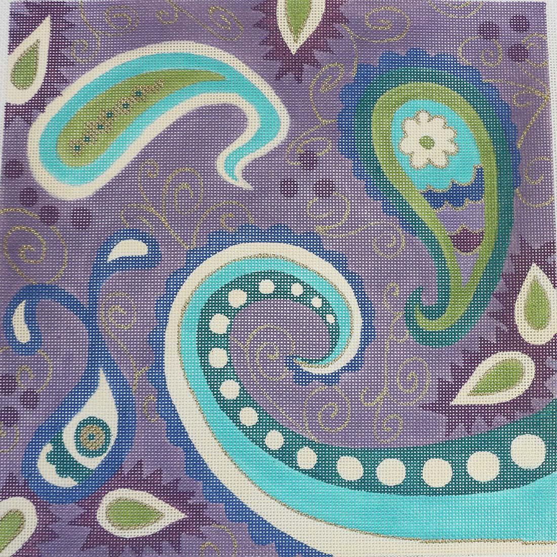 Purple & Turquoise Paisley