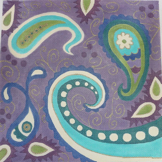 Purple & Turquoise Paisley