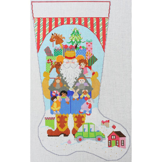 Cowboy Santa Stocking - Girl