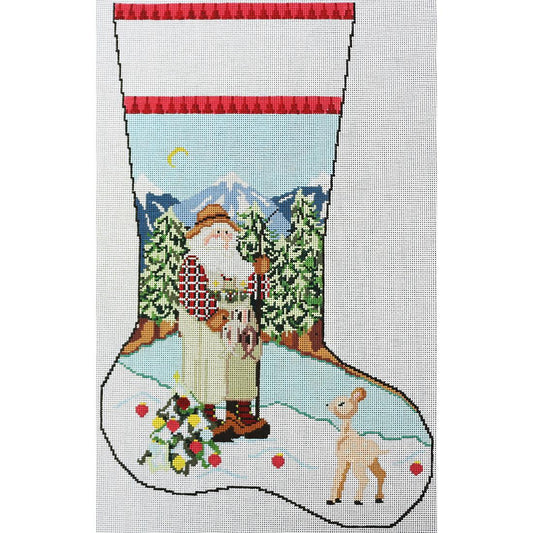Fishing Santa Stocking