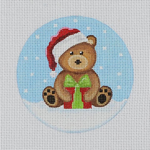 Brown Santa Bear w/ Present