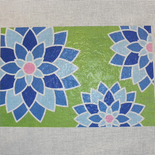 Blue Graphic Flower Large