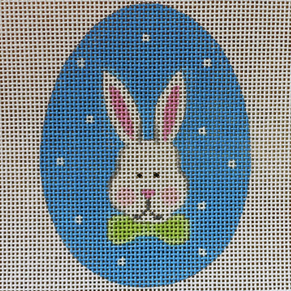 Bunny on Blue Egg