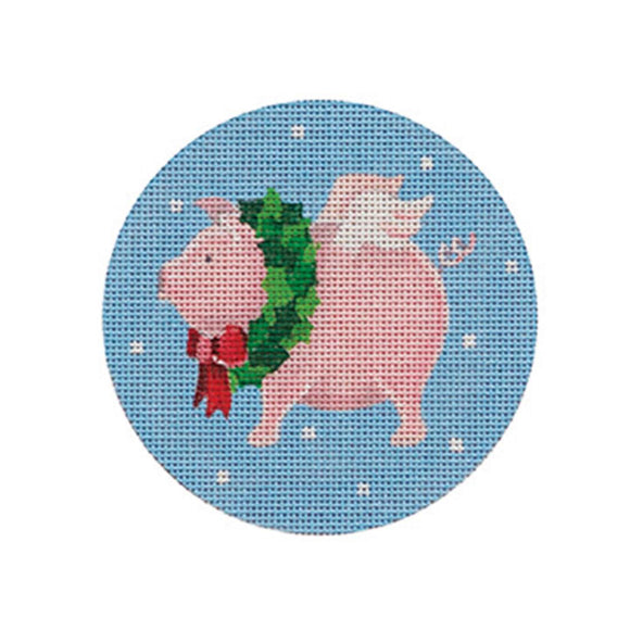 Flying Pig w/ Wreath