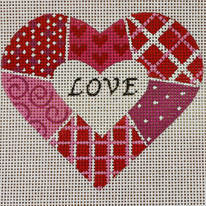 Red/Pink Patchwork Heart