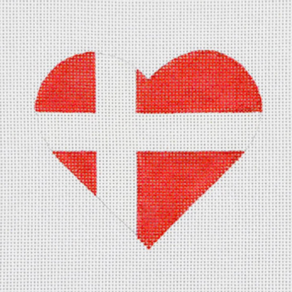 Denmark Flag Heart