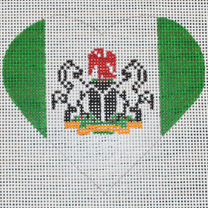 Nigerian Flag Heart