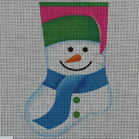 Pink/Green Snowman Mini Sock