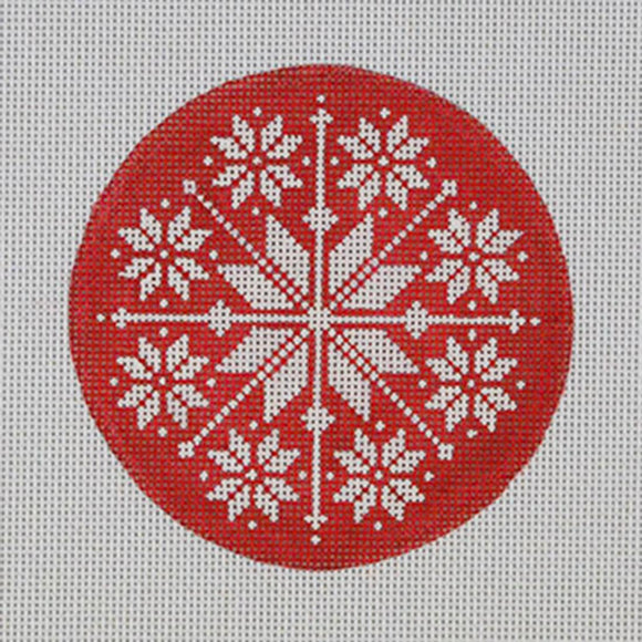 Red/White Nordic Snowflake
