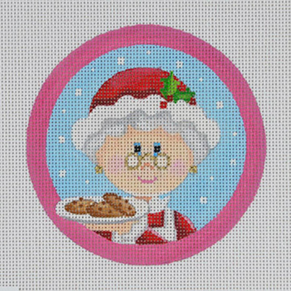 Mrs. Claus with Cookies Round