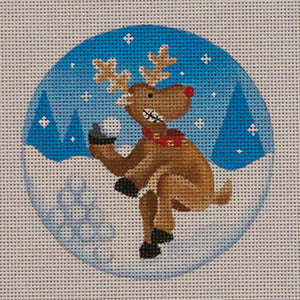 Snowball Throwing Reindeer