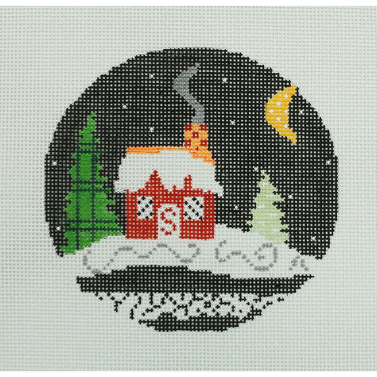 Red House Snow Scene